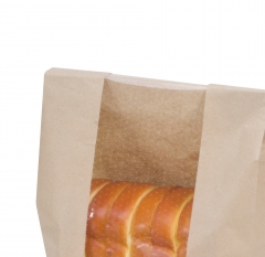Bread paper bag with window