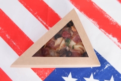Triangular pizza box